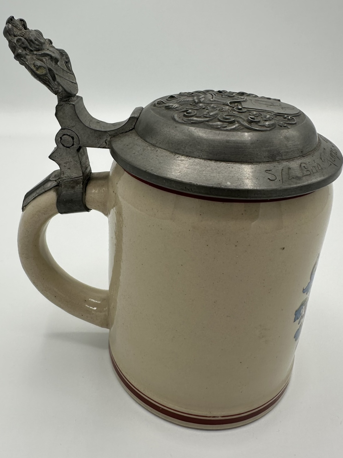 Wunderschöner Studentenkrug von 1908