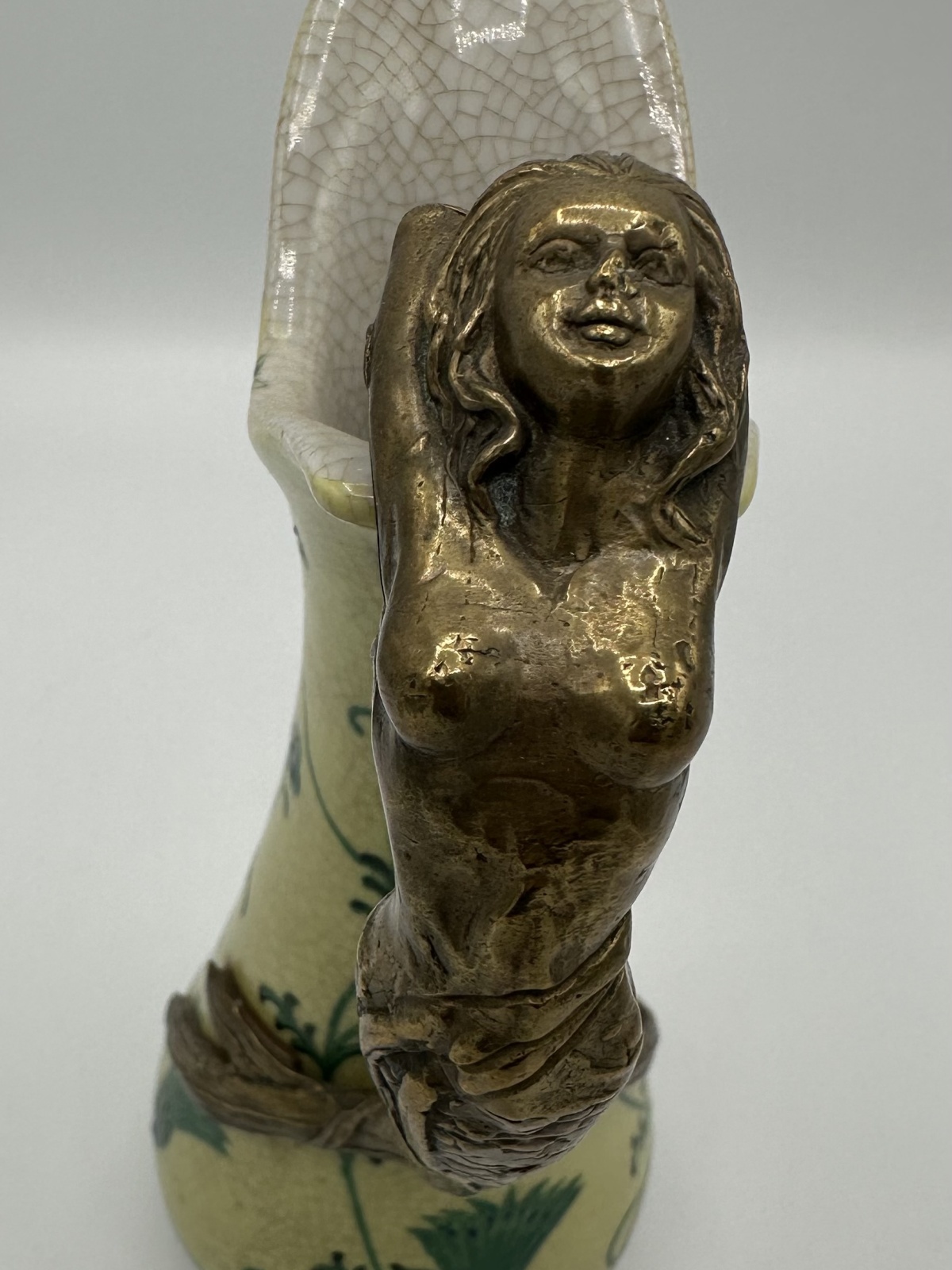 Art Deco Jugendstil Vase oder Karaffe mit Meerjungfrau