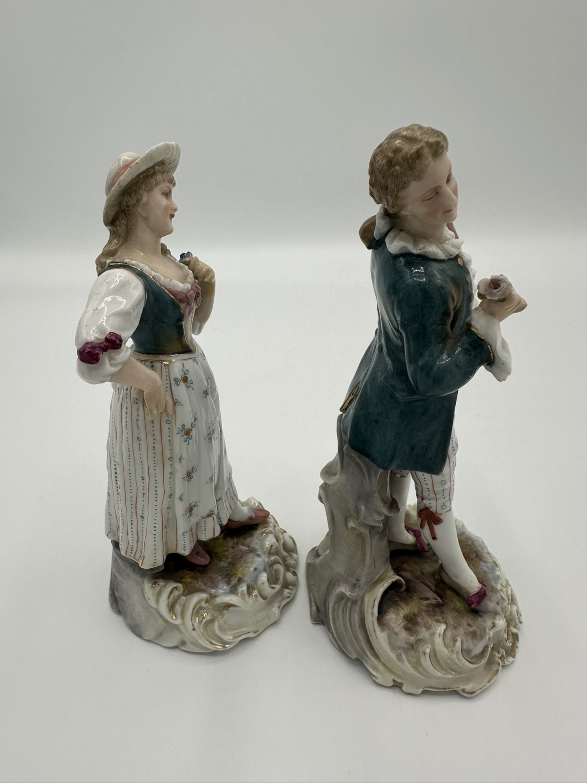 2 antike Porzellan-Figuren Rudolfstadt Volkstedt Triebner Türingen