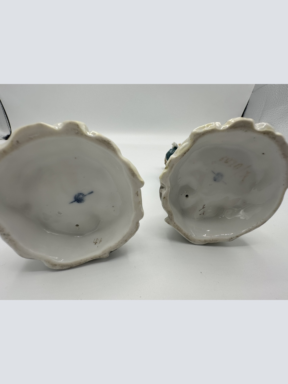 2 antike Porzellan-Figuren Rudolfstadt Volkstedt Triebner Türingen