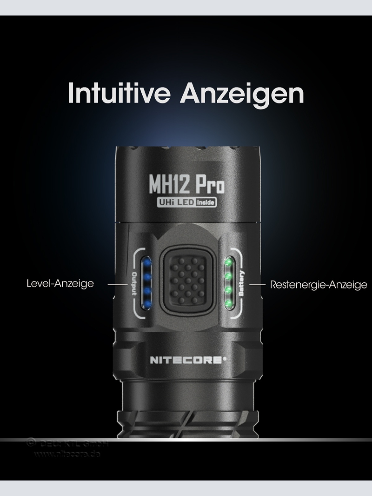 Taschenlampe Nitecore MH12 Pro - 3300 Lumen, UHi 40 LED