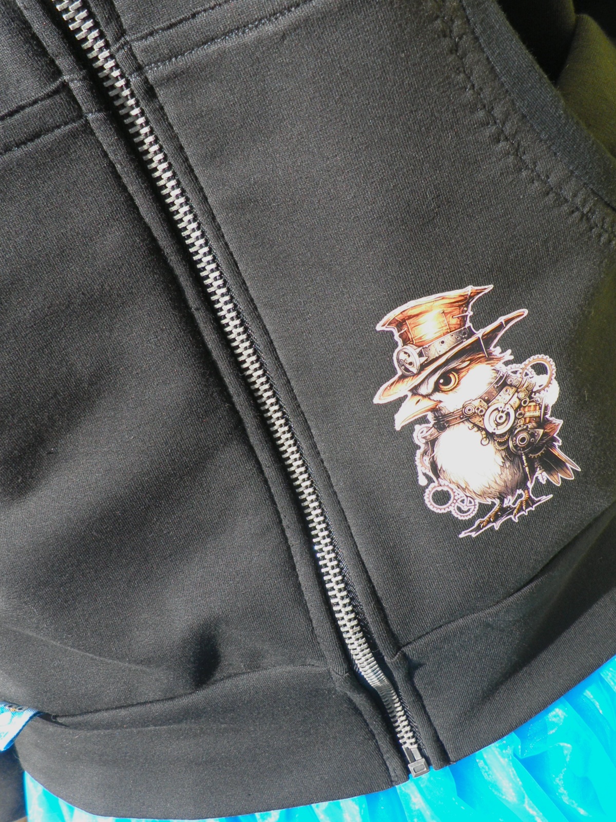 Sweatjacke  Kapuzenjacke Steam Punk schwarz