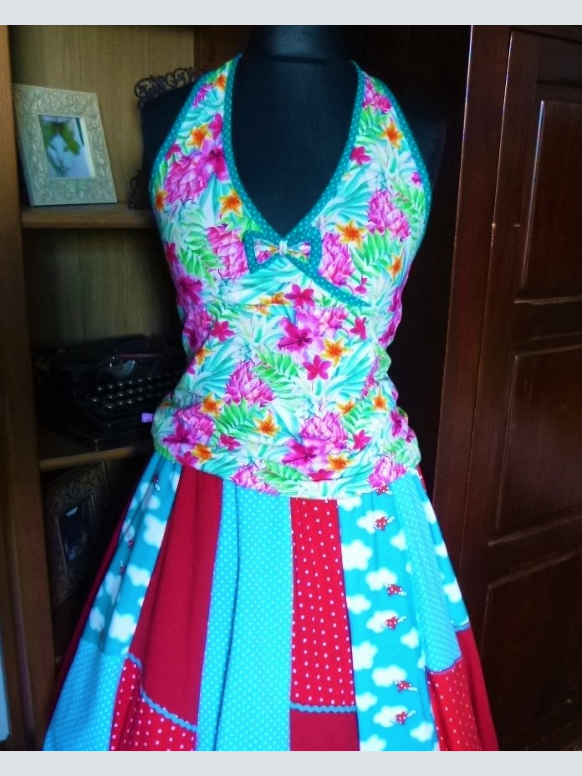 Neckholder Top Shirt Hawaii