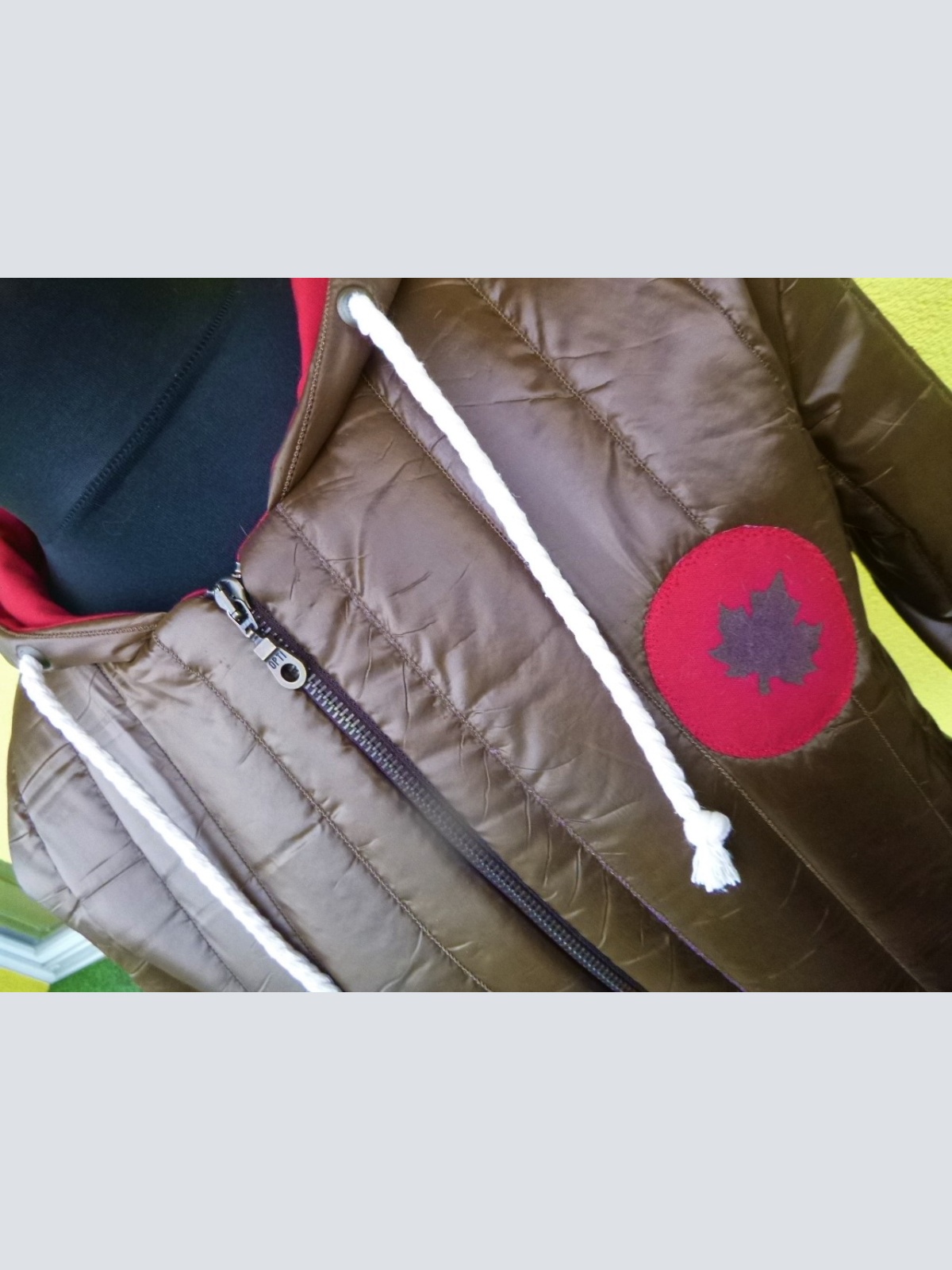 Steppjacke College Jacke in gedämpfte Erdtöne Größe M UNISEX