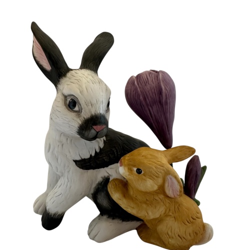 Goebel Hasenpaar mit Krokussen , Jahreshase 2011 LTD.ED.