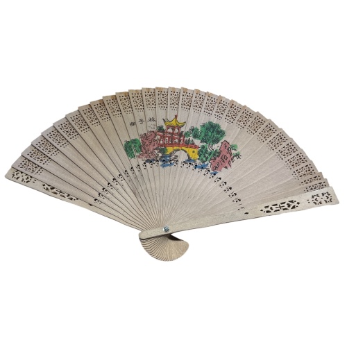 Chinesischer alter Holzfächer