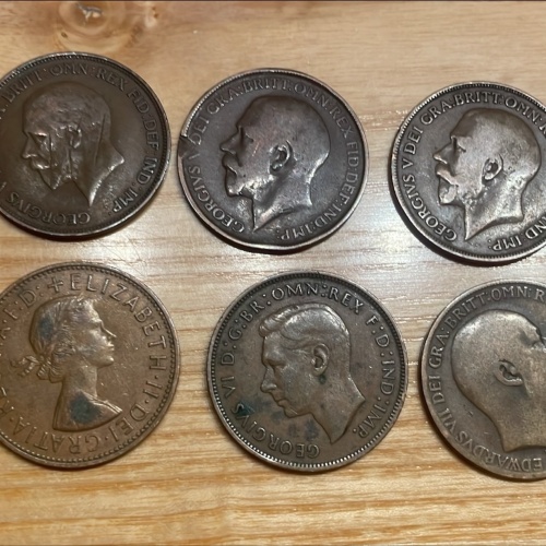 10 Stk. One Penny Münzen