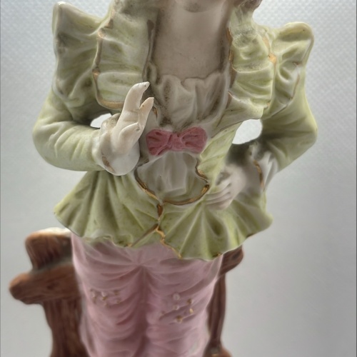 Antike Biskuitporzellan Dame Barock