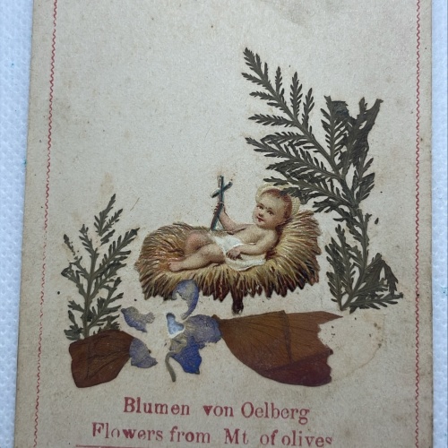 Antikes Andachtsbild Blumen von Oelberg