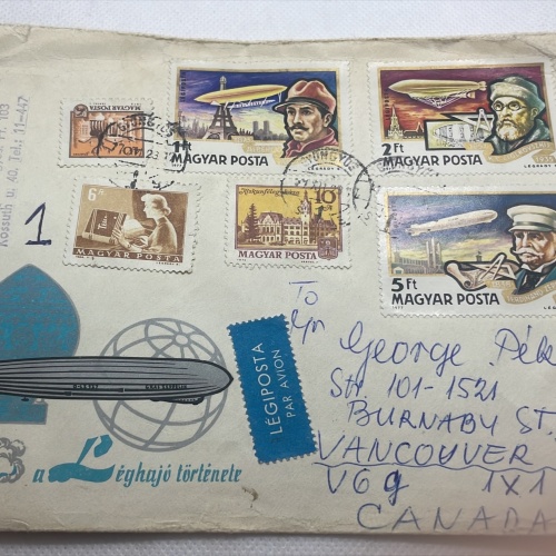 Briefumschlag nach Kanada 1977