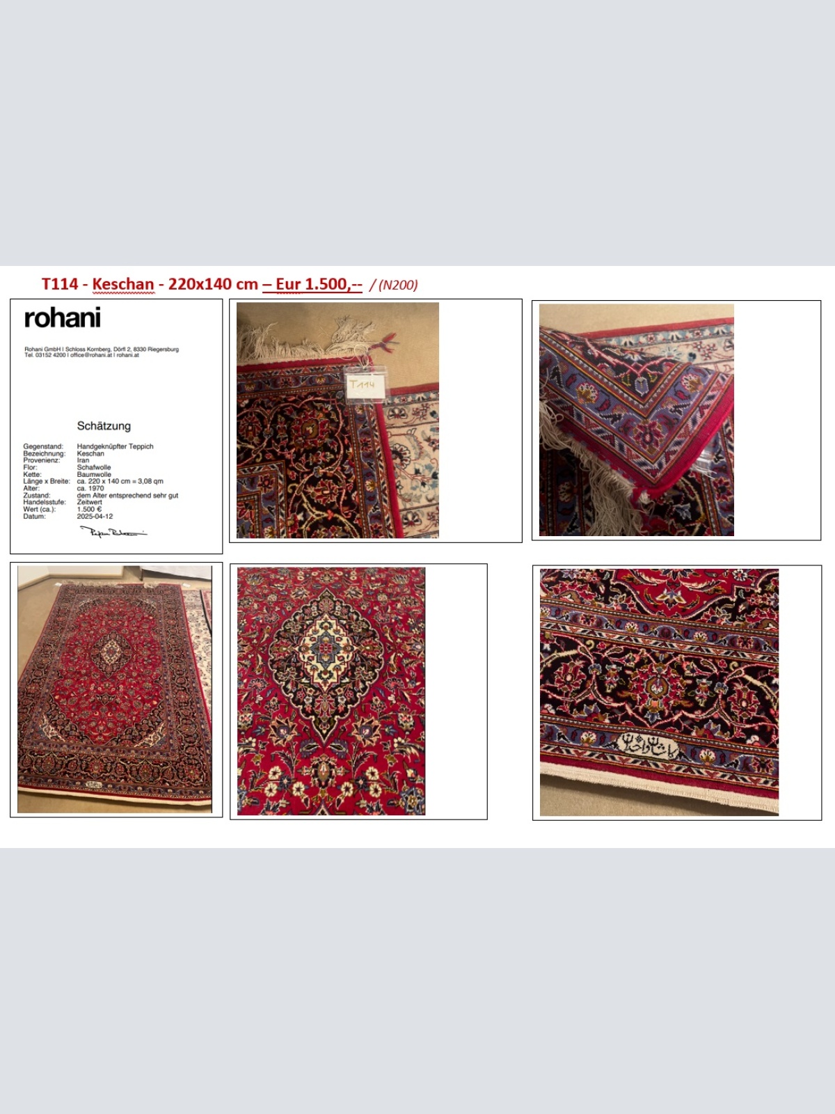 T114 - Keschan - 220x140 cm  / (N200)