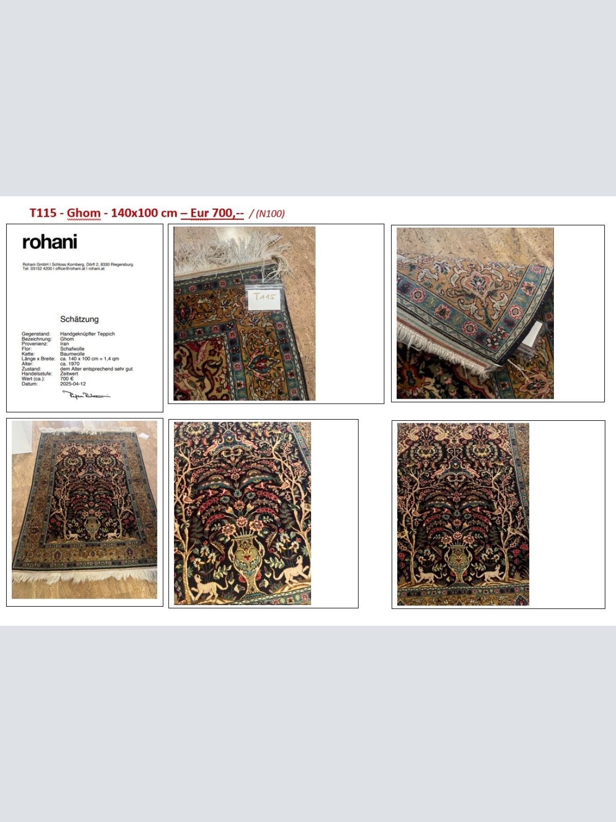 T115 - Ghom - 140x100 cm   / (N100)