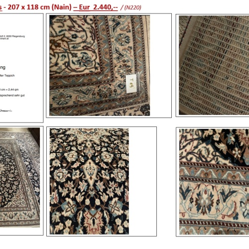 T19 - Tabas - 207 x 118 cm (Nain)  / (N220)