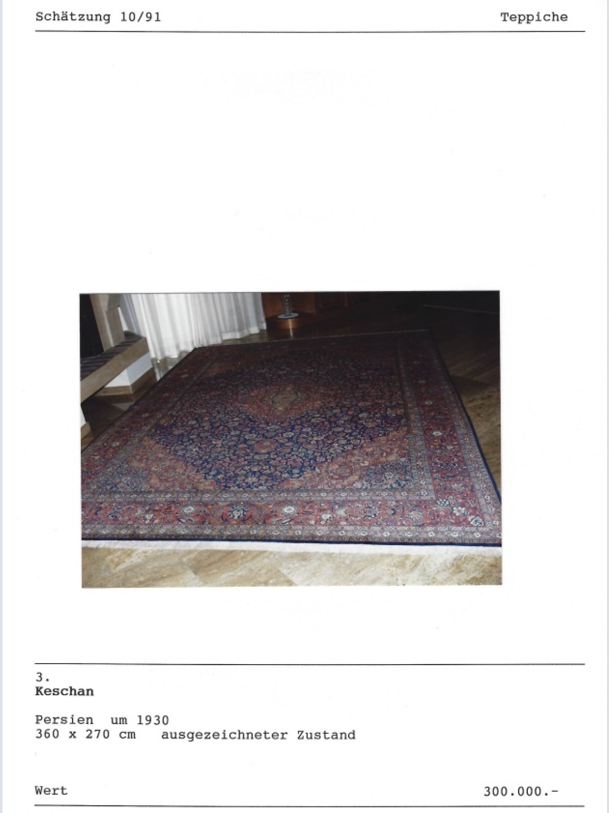 T3 - Keschan - 360 x 270 cm / Kaufpreis ursprünglich Eur 21.429,-- / (N3000)