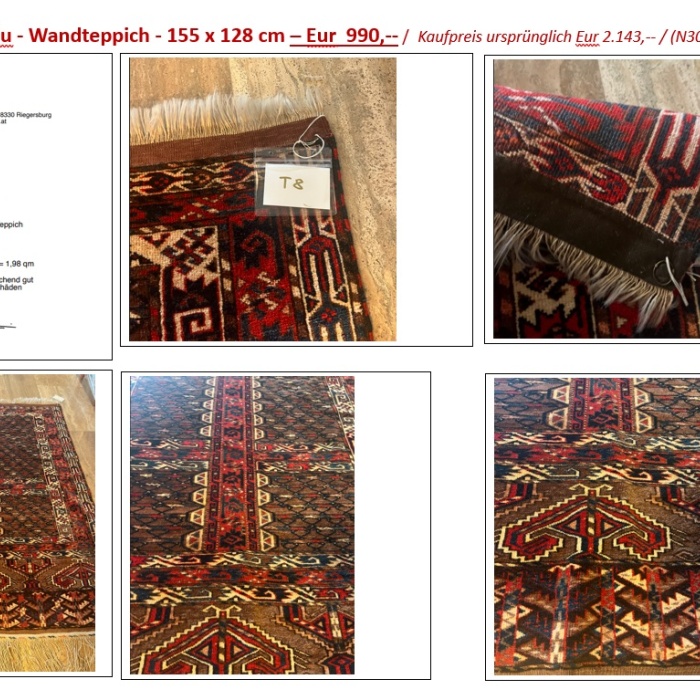 T8 - Hatschlu - Wandteppich - 155 x 128 cm –   / Kaufpreis ursprünglich Eur 2.143,-- / (N300)