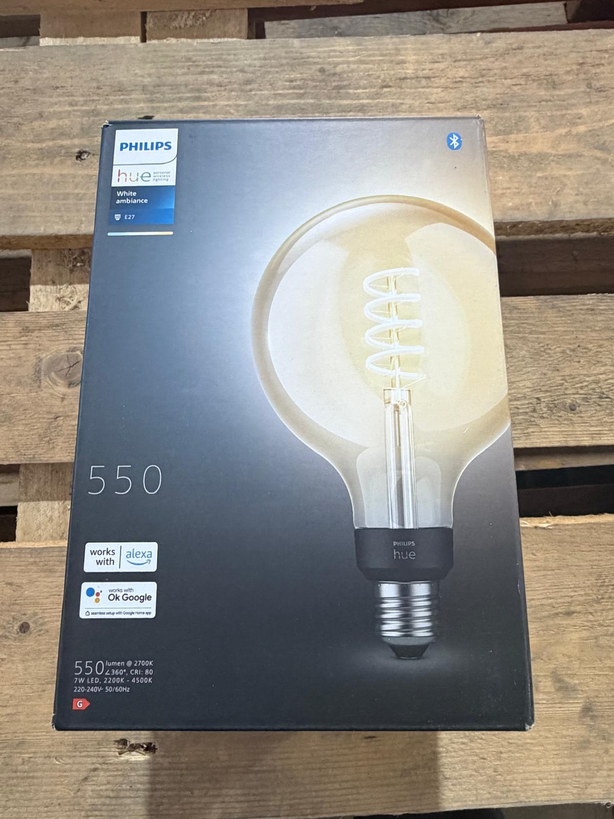 Glühbirne - Philips hue E27 - 550 - Funktioniert mit Alexa & Google