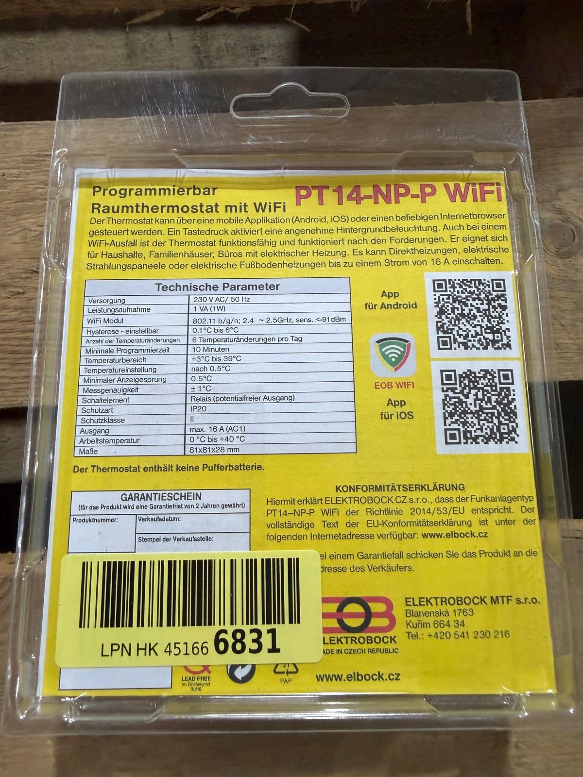 Raumthermostat mit WiFi - Programmierbar