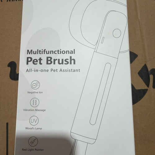 Alles in einem - Tierbürste - Laserpointer - UV Licht - Vibrierende Massage -