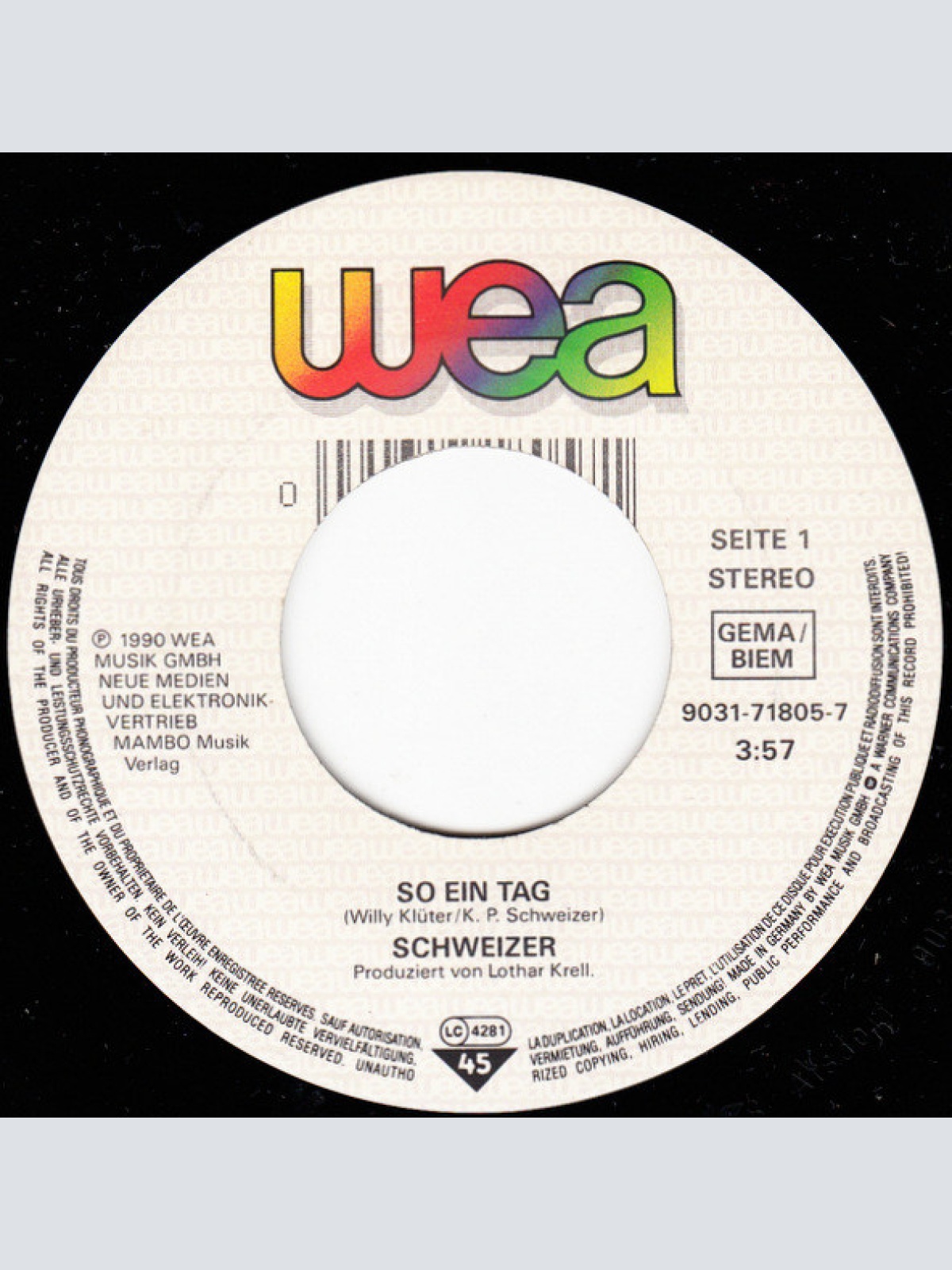 Vinyl / Schweizer - So Ein Tag