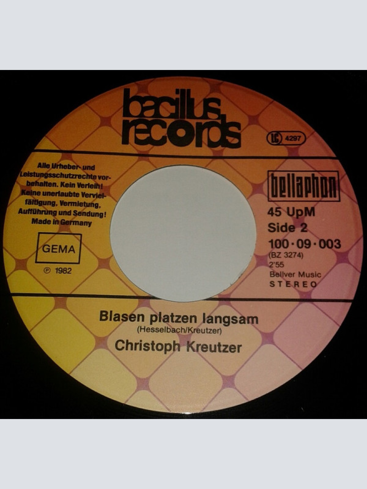 Vinyl / Christoph Kreutzer - Es Ist Mir Ganz Egal