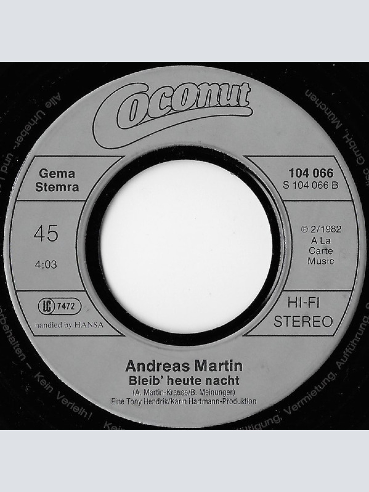 Vinyl / Andreas Martin (2) - Bittersüß