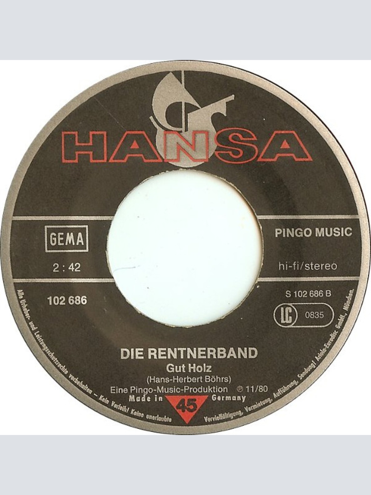 Vinyl / Die Rentnerband* - Ski-Heil, Bein Kaputt / Gut Holz