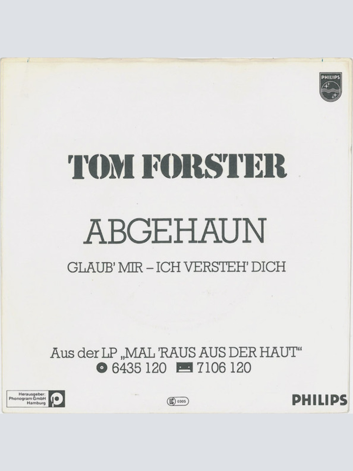 Vinyl / Tom Forster (4) - Abgehaun