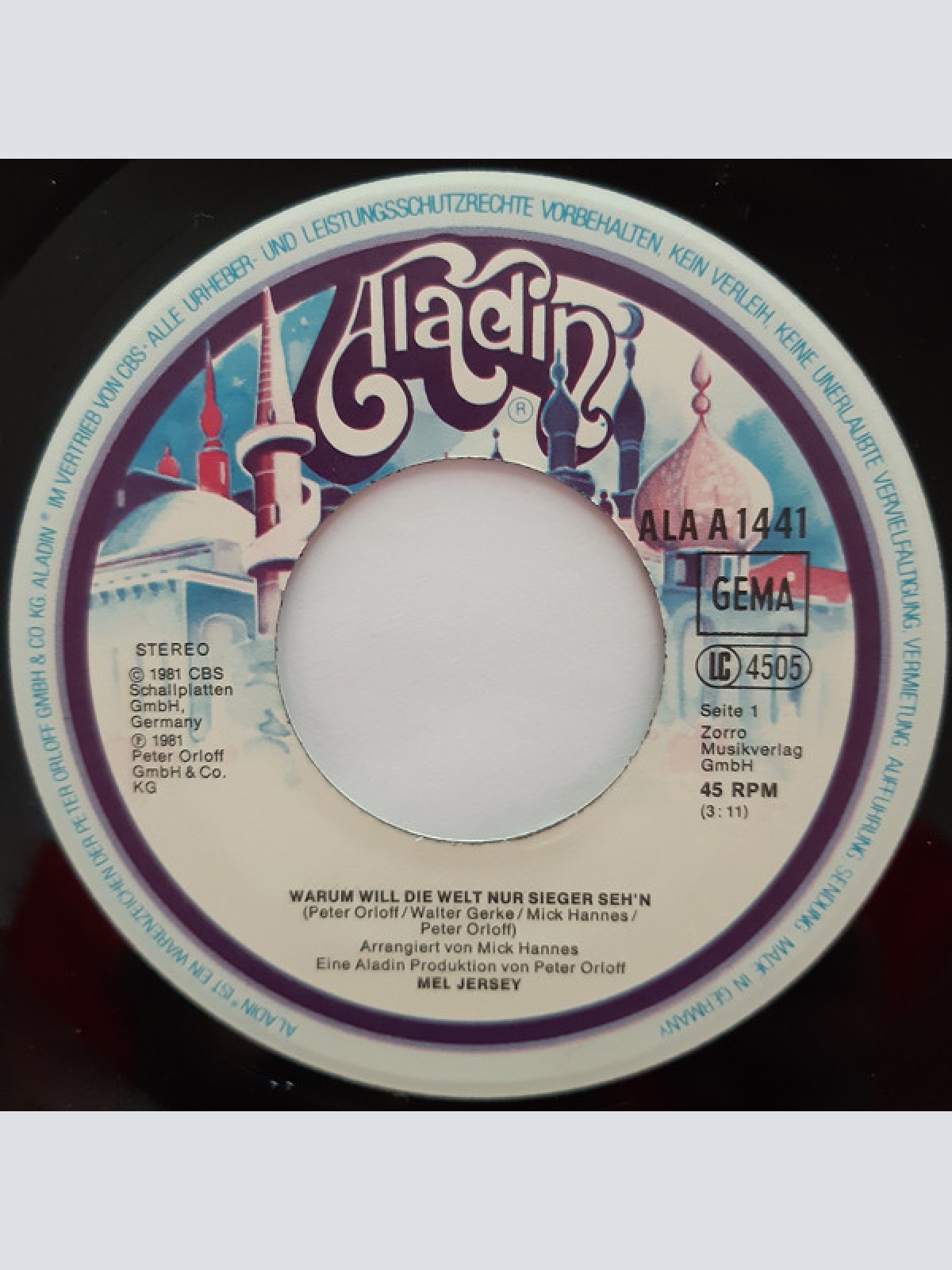 Vinyl / Mel Jersey - Warum Will Die Welt Nur Sieger Seh'n