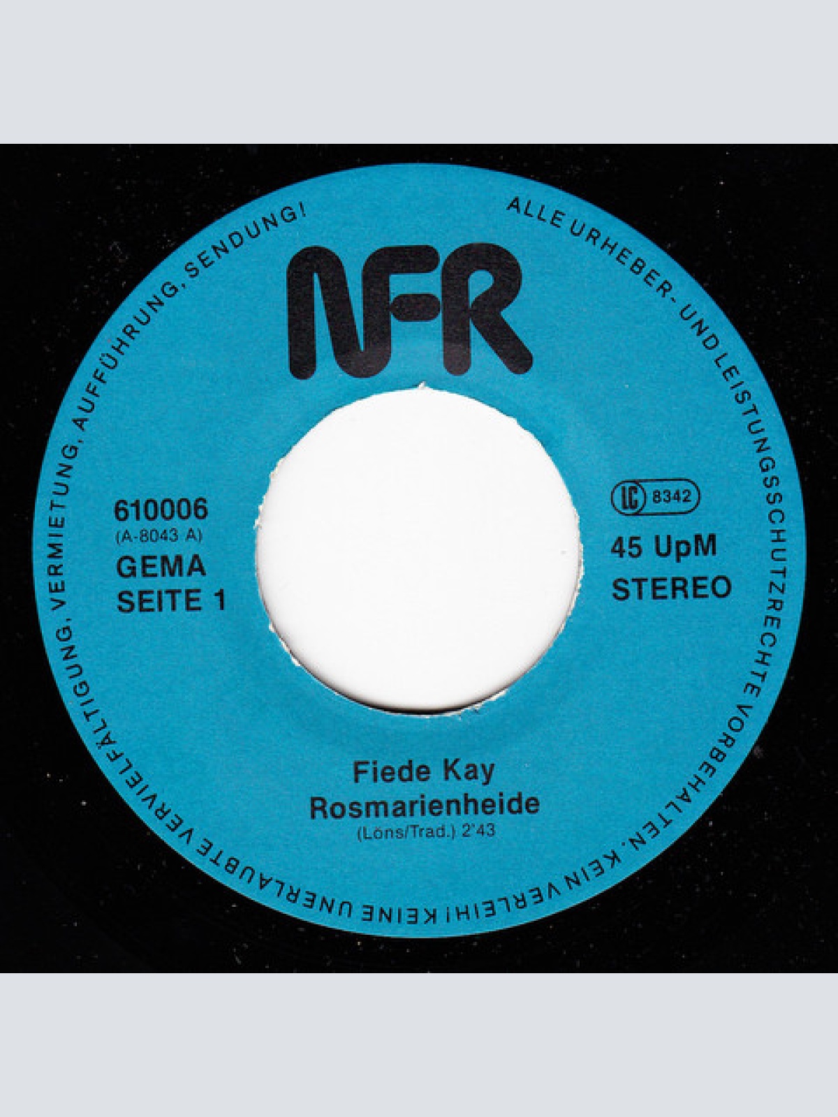 Vinyl / Fiede Kay - Rosmarienheide