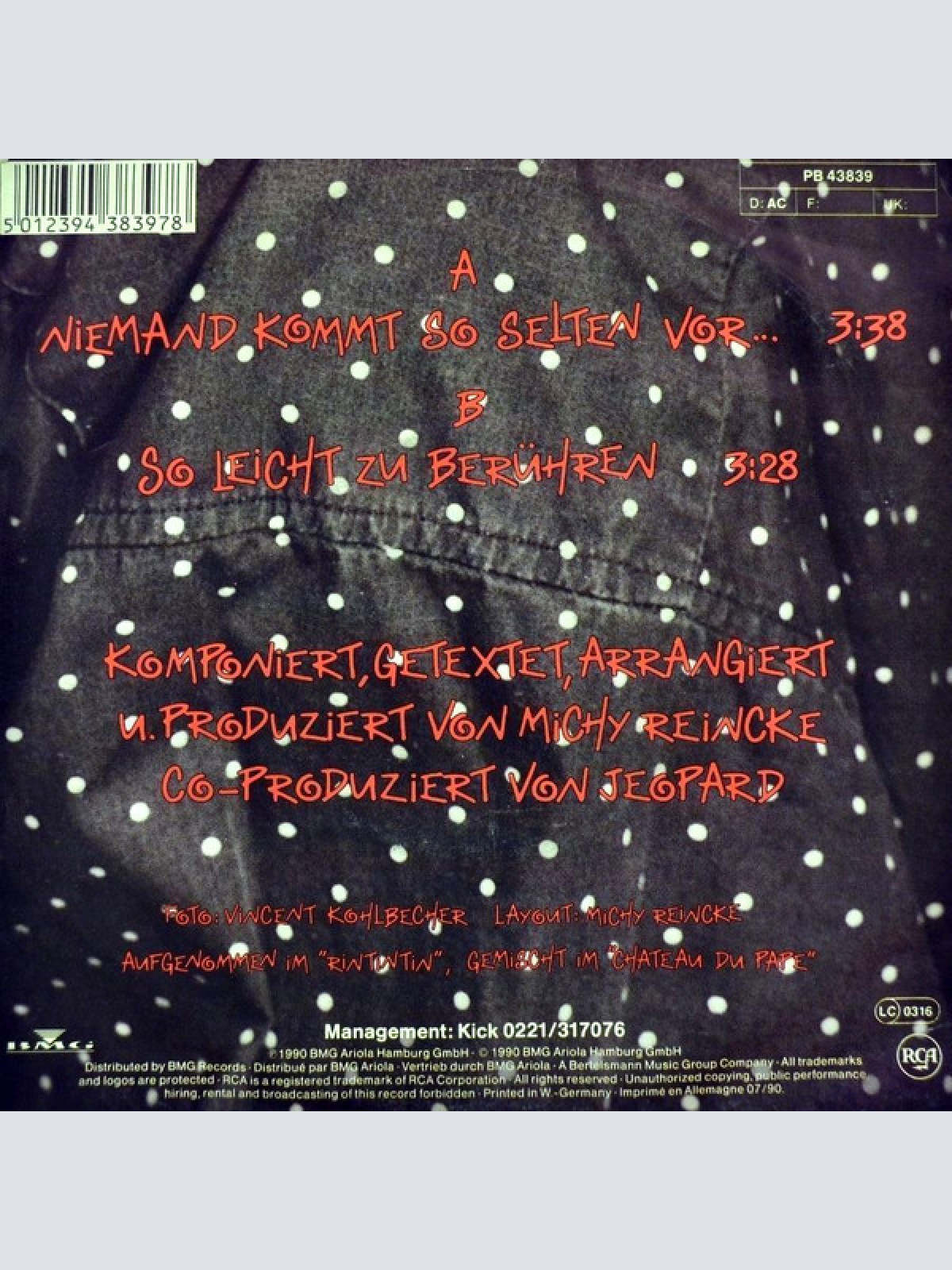 Vinyl / Michy Reincke - Niemand Kommt So Selten Vor ...