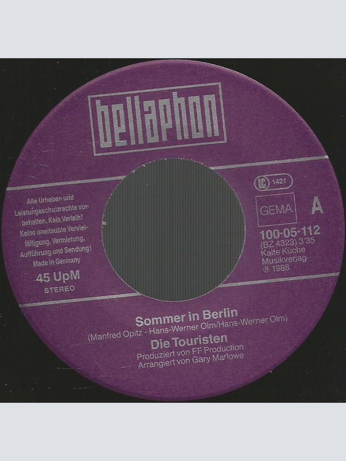 Vinyl / Die Touristen (2) - Sommer In Berlin