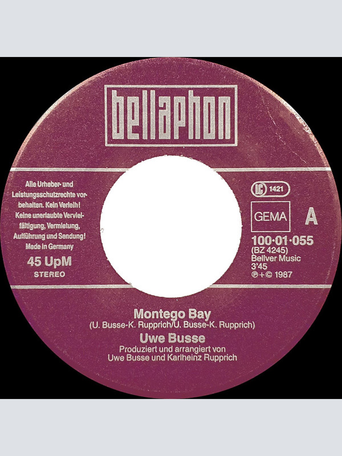 Vinyl / Uwe Busse - Montego Bay