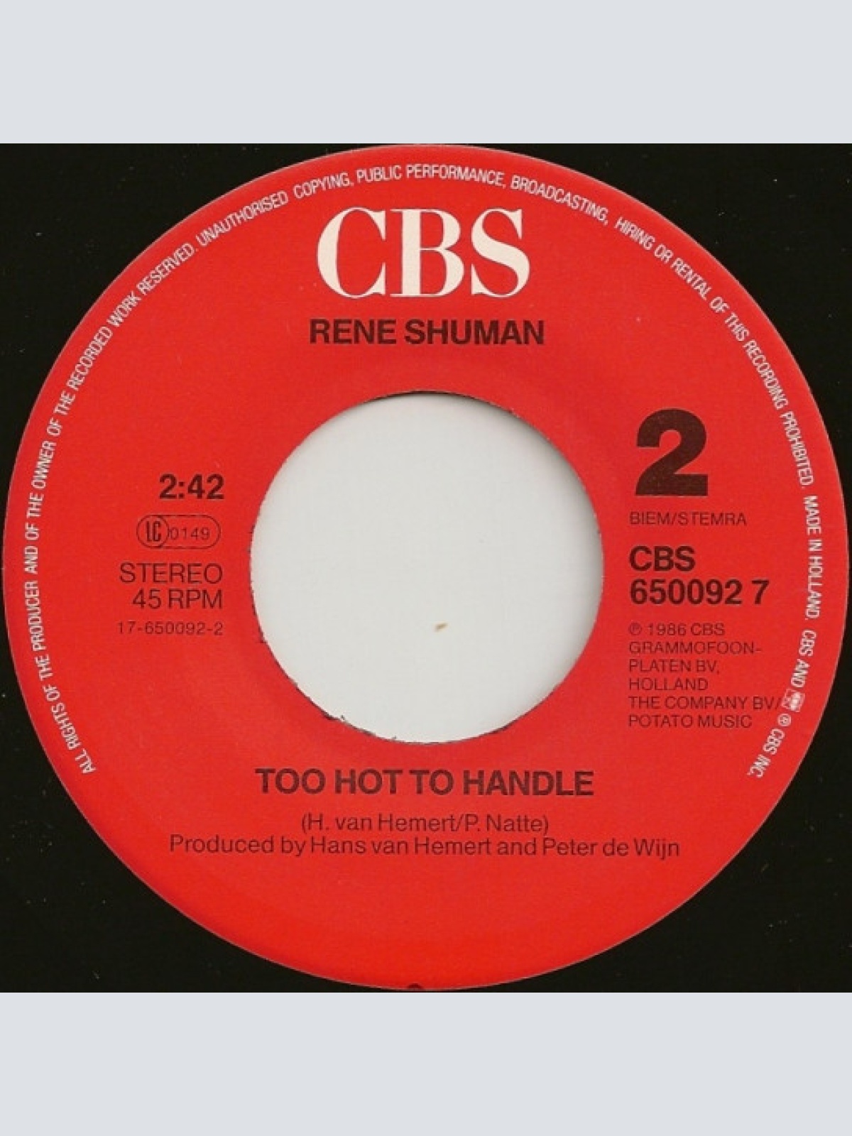 Vinyl / René Shuman - Lonely Girl