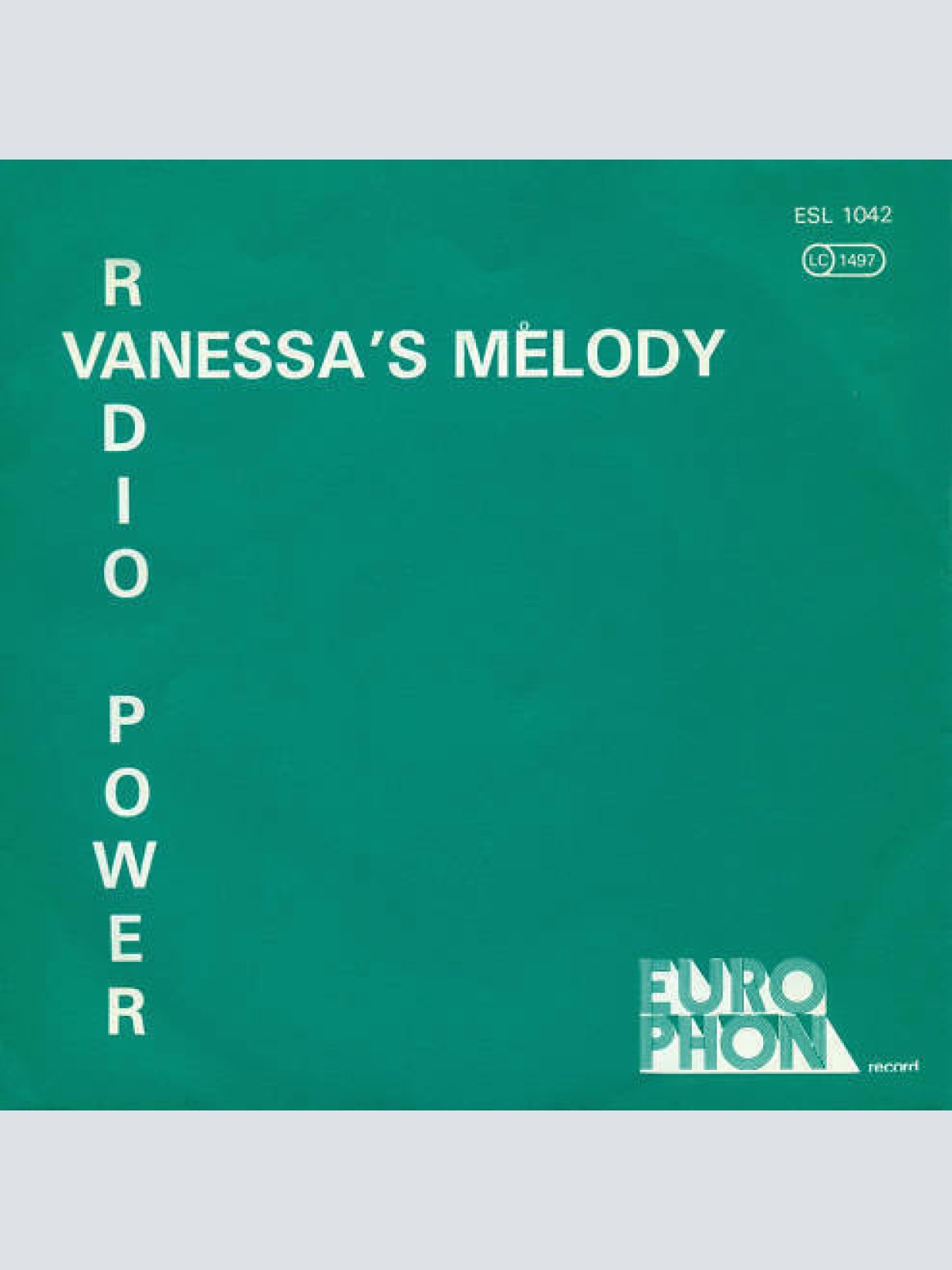 Vinyl / Frank Thomas Sound Company - Radio Power / Vanessa's Melody