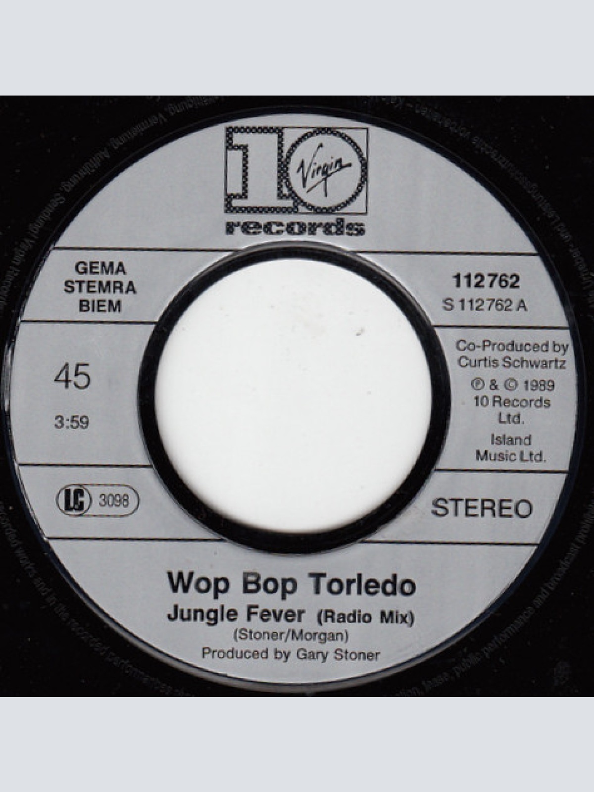 Vinyl / Wop Bop Torledo - Jungle Fever