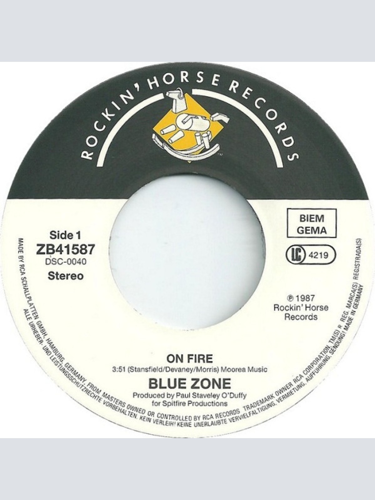 Vinyl / Blue Zone (4) - On Fire