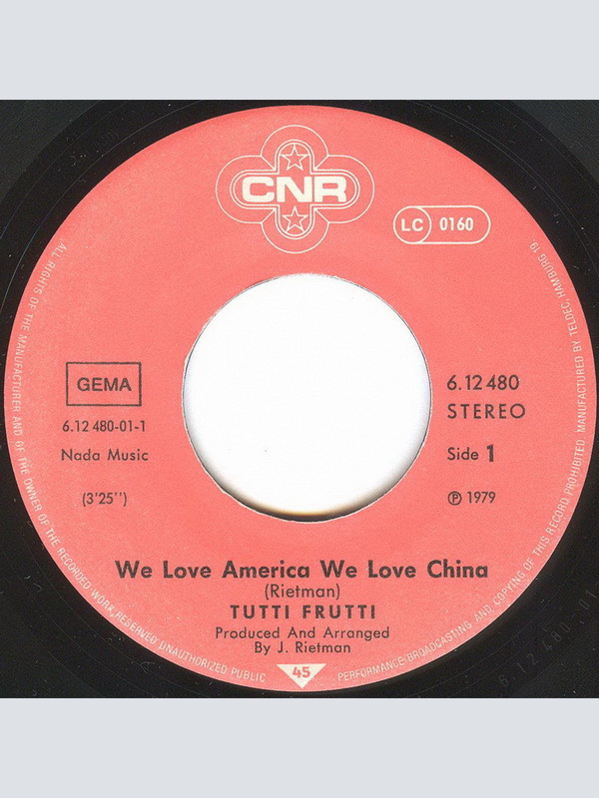Vinyl / Tutti Frutti (6) - We Love America We Love China