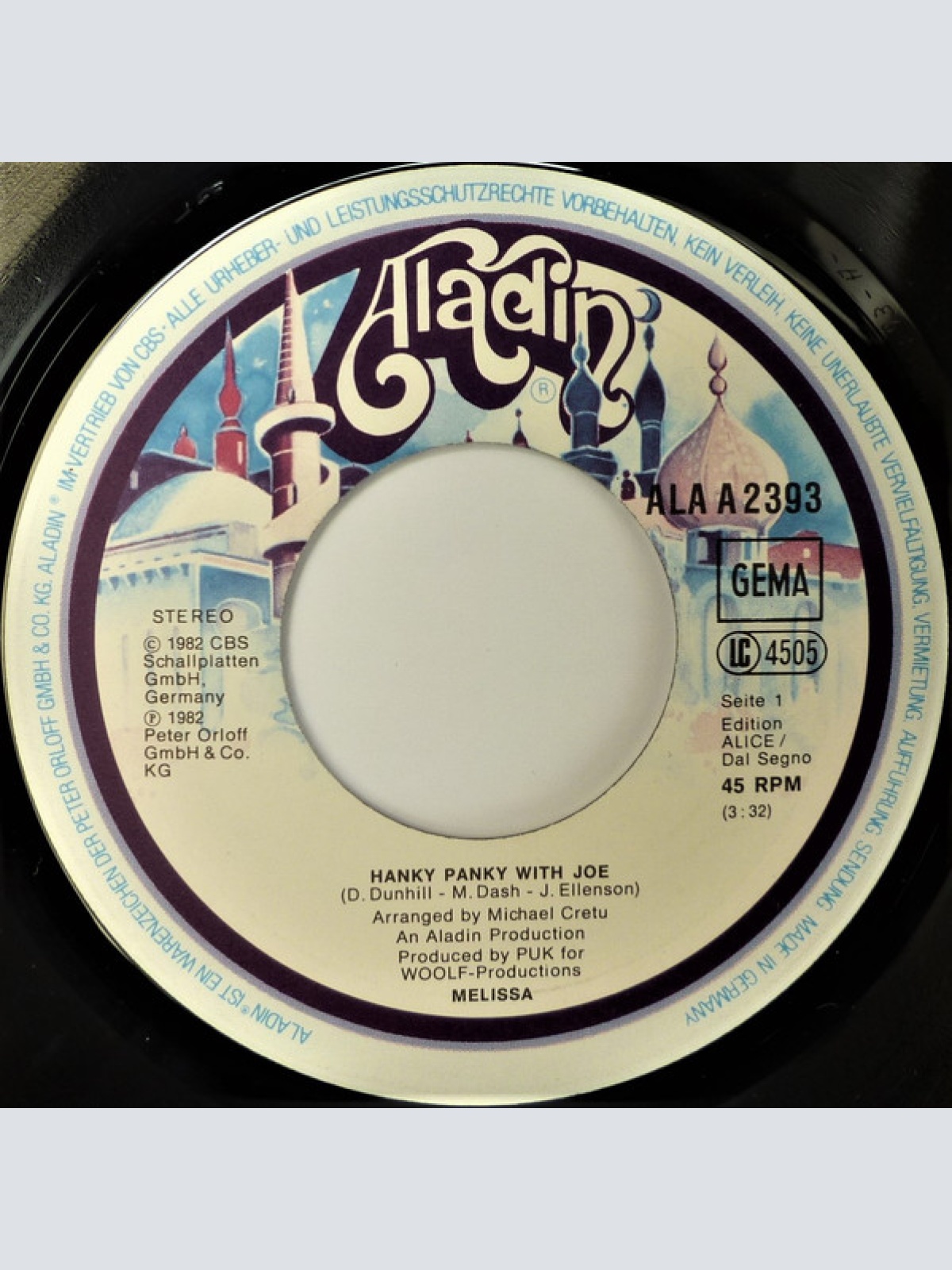 Vinyl / Melissa (10) - Hanky Panky With Joe