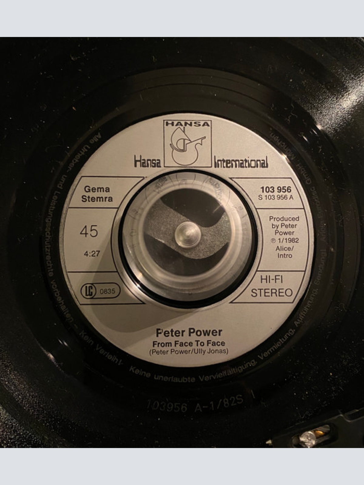 Vinyl / Peter Power - From Face To Face
