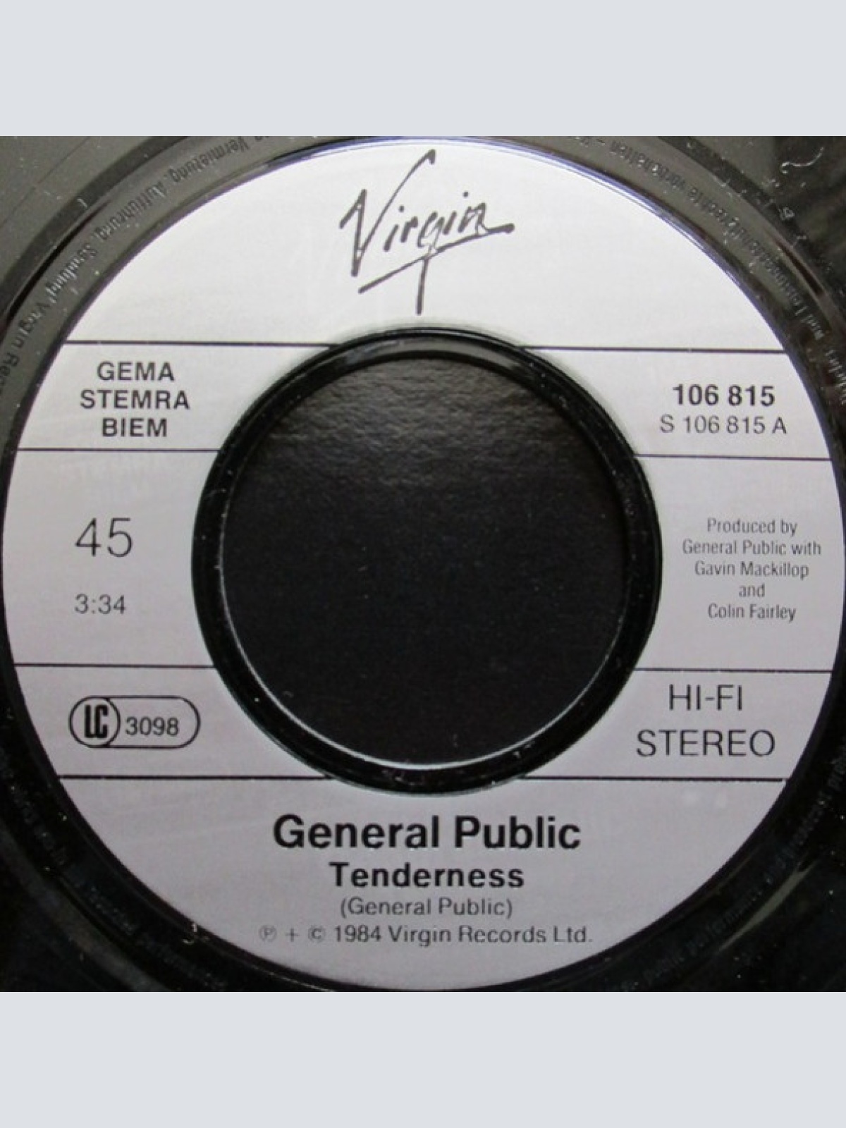 Vinyl / General Public - Tenderness