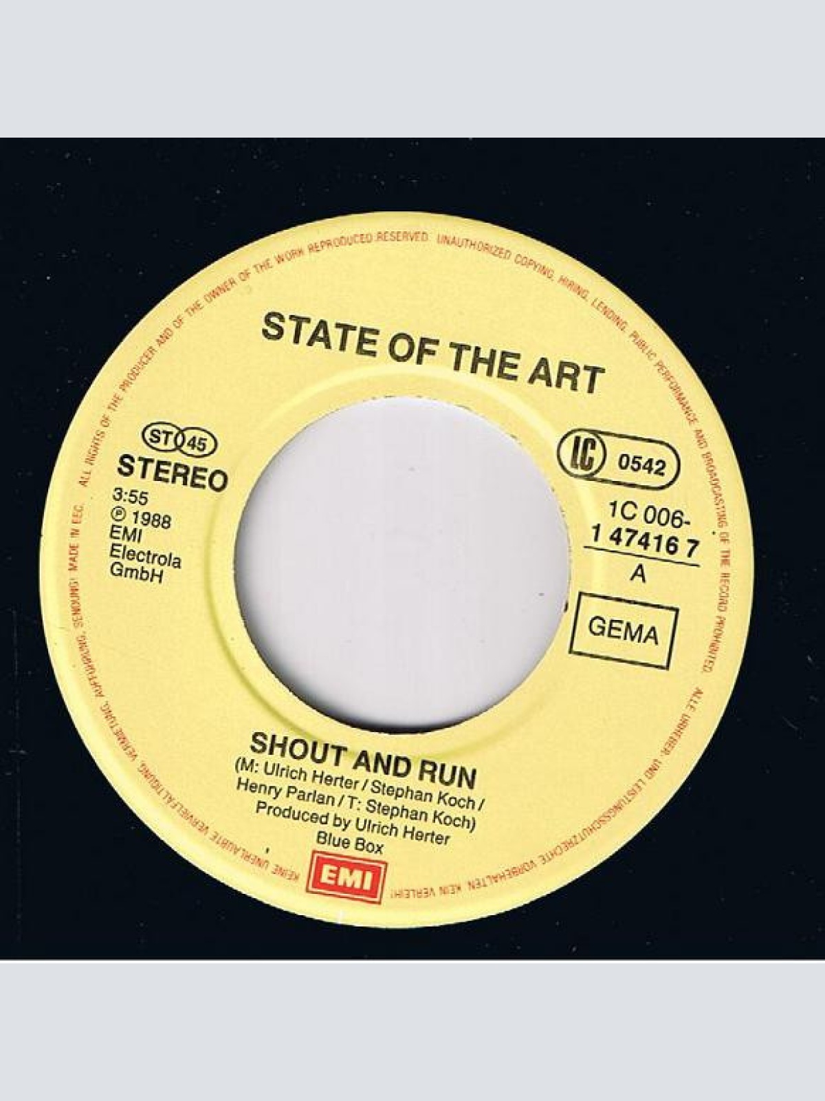 Vinyl / State Of The Art (4) - Shout And Run