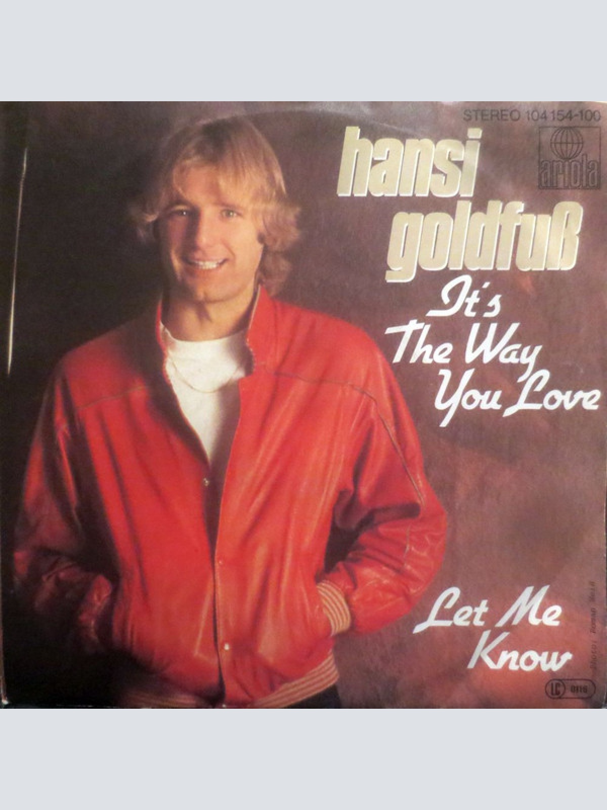 Vinyl / Hansi Goldfuß - It's The Way You Love / Let Me Know