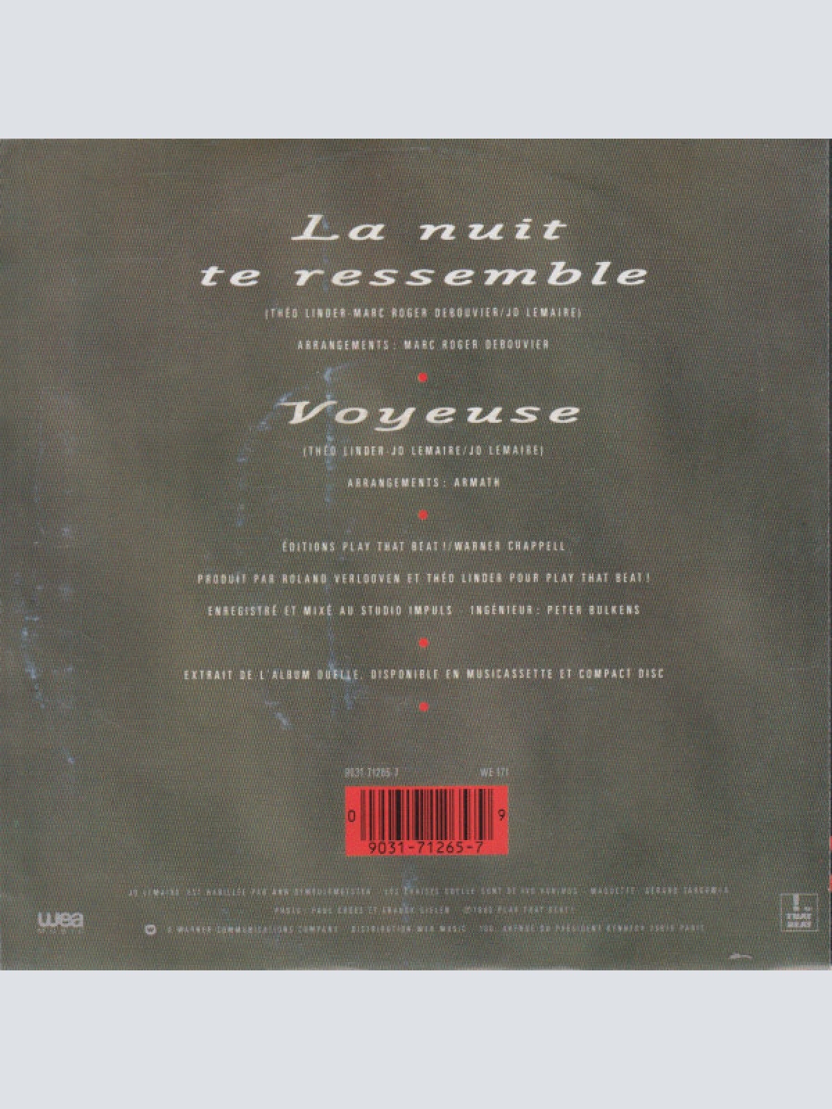 Vinyl / Jo Lemaire - La Nuit Te Ressemble
