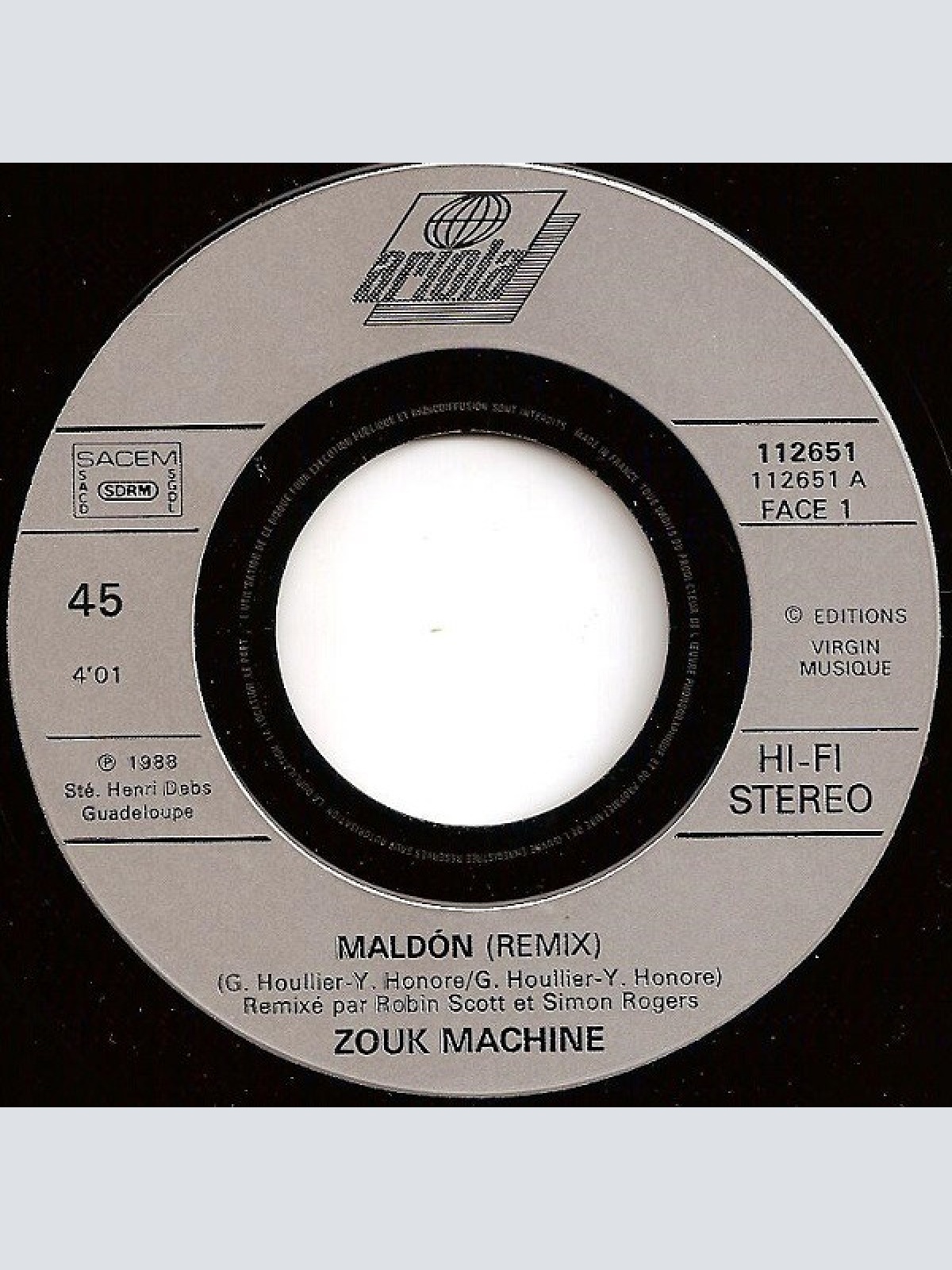 Vinyl / Zouk Machine - Maldòn (La Musique Dans La Peau)