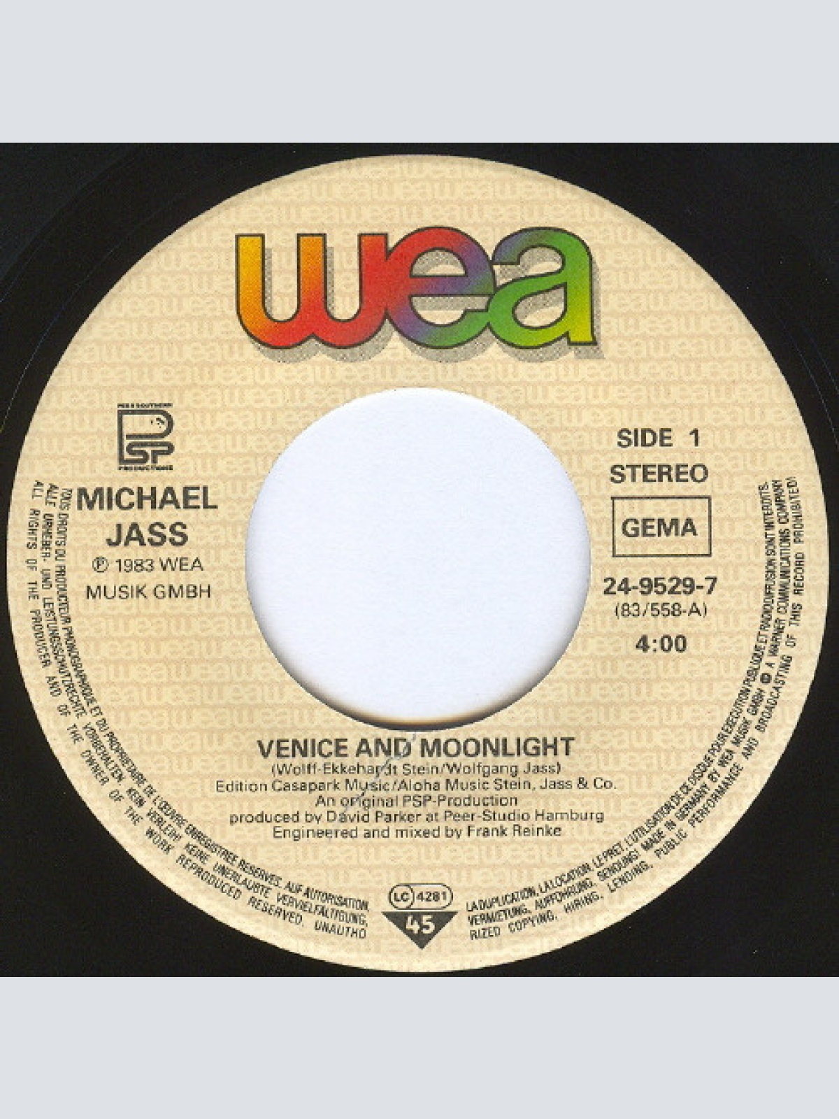 Vinyl / Michael Jass - Venice & Moonlight