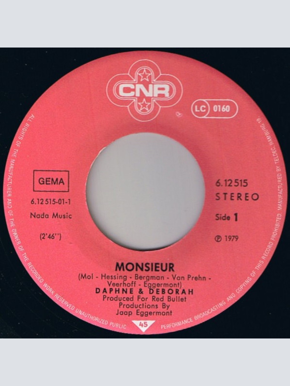 Vinyl / Daphne & Deborah - Monsieur