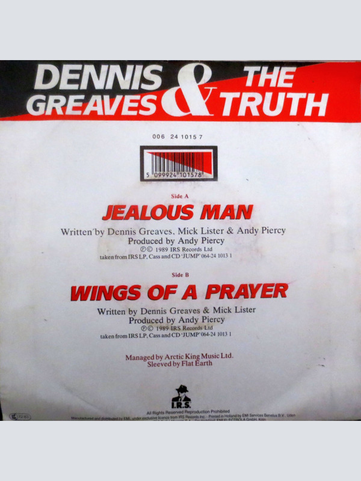 Vinyl / Dennis Greaves & The Truth* - Jealous Man