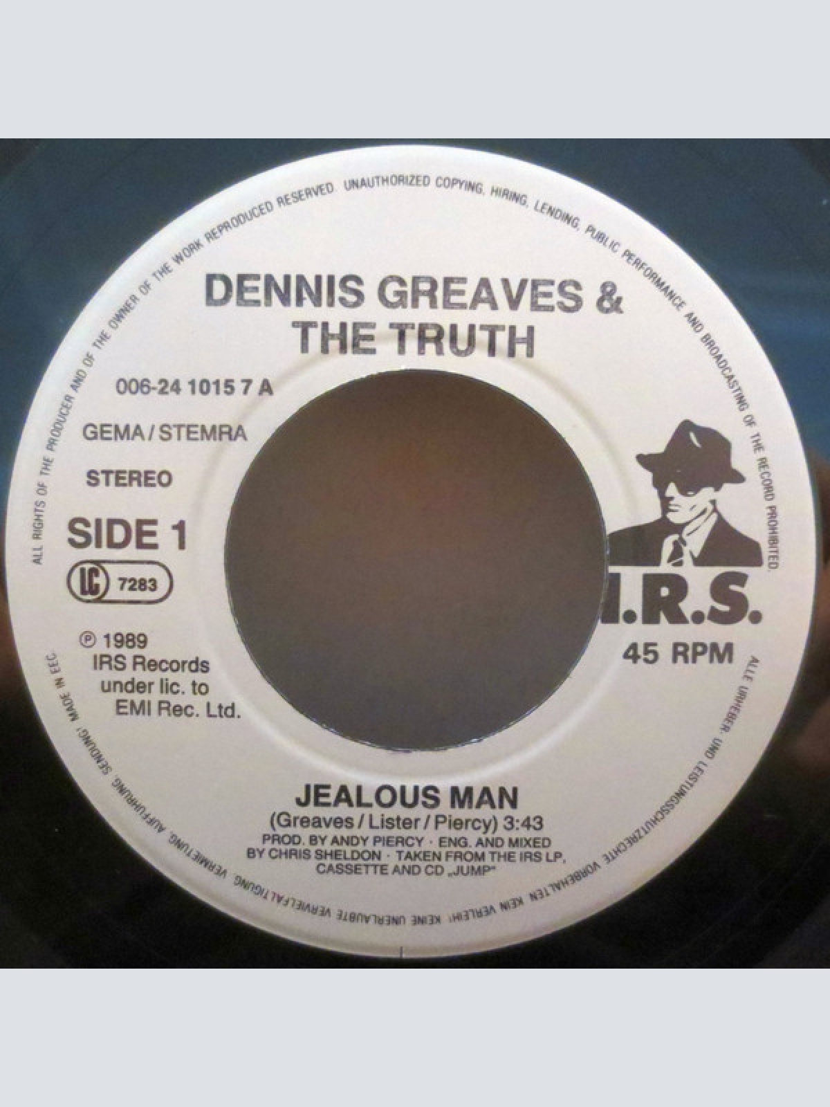 Vinyl / Dennis Greaves & The Truth* - Jealous Man