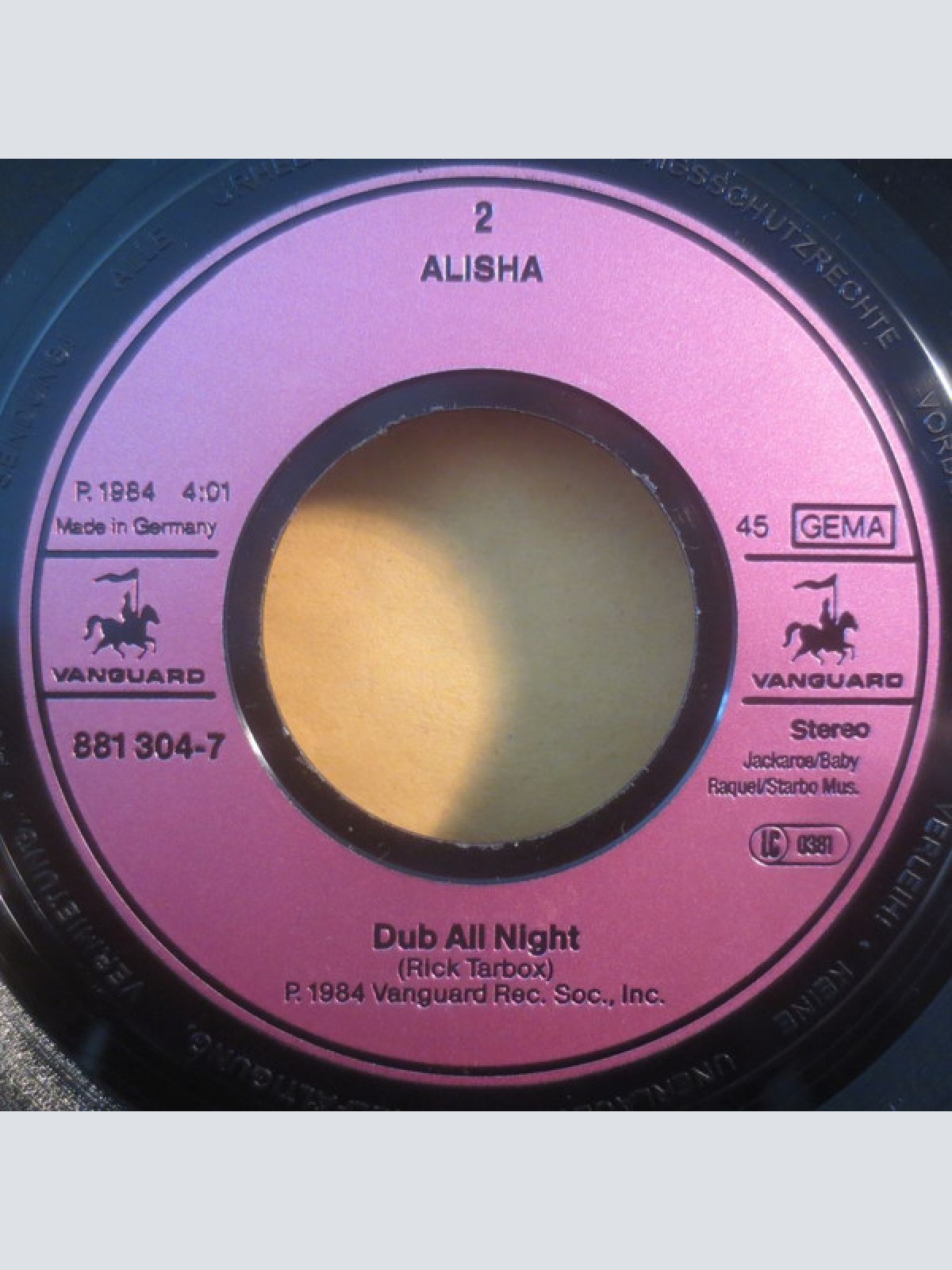 Vinyl / Alisha - All Night Passion
