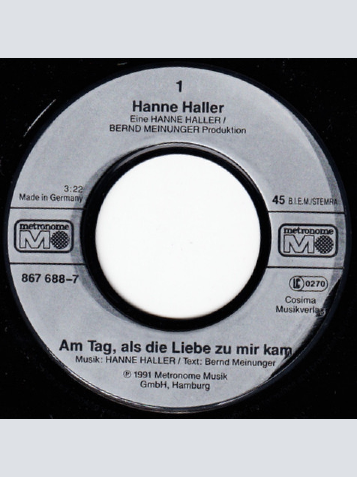 Vinyl / Hanne Haller - Am Tag, Als Die Liebe Zu Mir Kam
